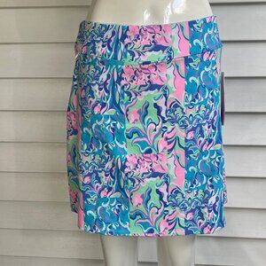 Lulu-B Ladies Abstract Floral Pull On Zip Skort with UPF50+ Sun Protection
